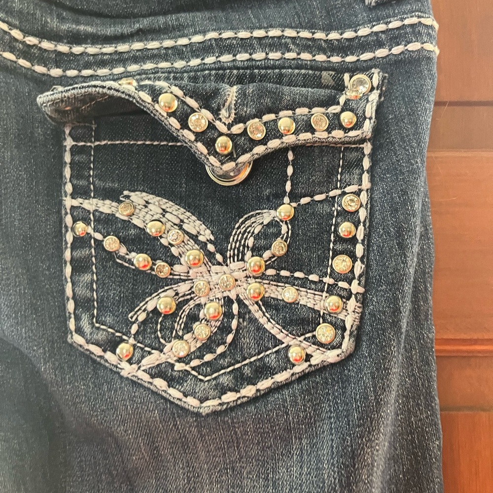 Miss Chic Jeans Navy with Gold and Silver Details